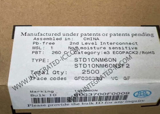 STD10NM60N Integrated Circuit Chip N-Channel 600V 10A 530mΩ MOSFET Transistors