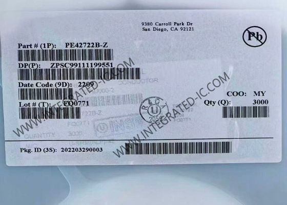 PE42722B-Z UltraCMOS SPDT RF Switch IC ماژول ارتباطات بی سیم 5MHz تا 1.794GHz با از دست دادن ورودی کم و عایق بندی بالا