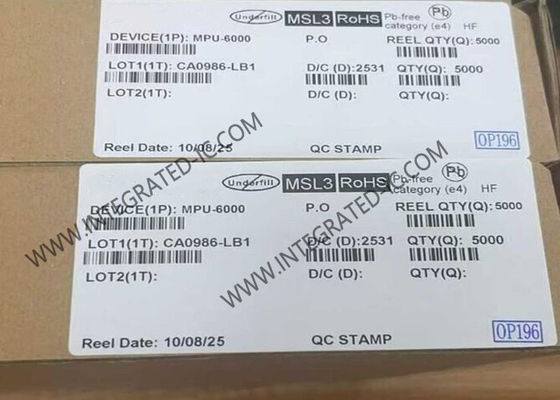 آی‌سی حسگر MPU-6000، دستگاه ردیابی حرکتی MEMS 6 محوره با ژیروسکوپ 3 محوره در پکیج QFN24