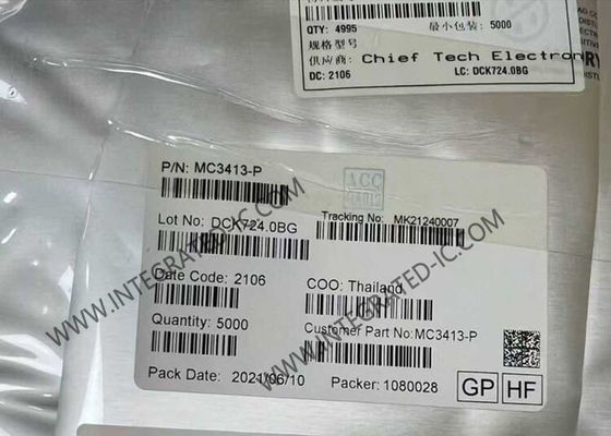 MC3413-P سنسور شتاب‌سنج سه محوره با نویز کم، آی‌سی با بسته‌بندی VLGA-12 و وضوح 8 تا 14 بیت