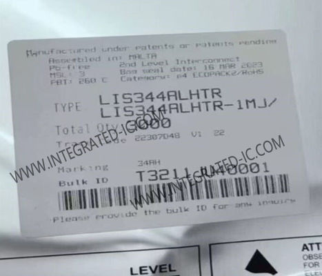 LIS344ALHTR حسگر شتاب‌سنج خازنی خطی 3 محوره با توان کم و خروجی آنالوگ