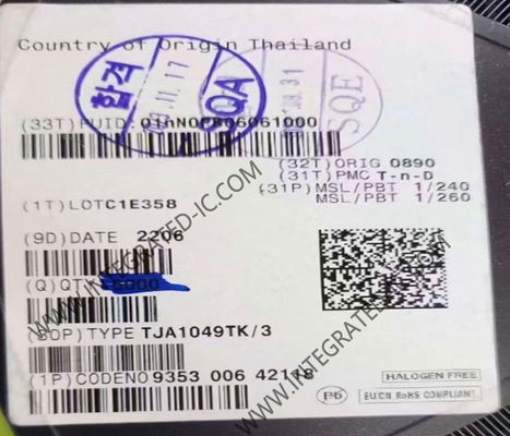 تراشه مدار مجتمع TJA1049TK فرستنده-گیرنده CAN با سرعت بالا 5 مگابیت بر ثانیه با هیسترزیس گیرنده 300 میلی ولت و ولتاژ تغذیه 4.75 ولت ~ 5.25 ولت