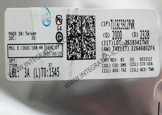 تراشه مدار مجتمع درایور LED 12 کاناله TLC6C5912PWR با جریان خروجی 50 میلی آمپر و ولتاژ تغذیه 3 ولت تا 5.5 ولت