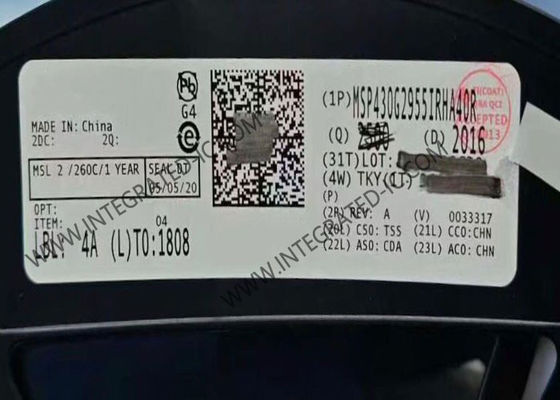 ریزکنترل‌گر 16 بیتی MSP430G2955IRHA40R با کلاک 16 مگاهرتز و حافظه برنامه 56 کیلوبایت