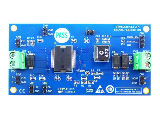 STEVAL-LEOPOL1V1 راه حل های جاسازی شده 5A هیئت ارزیابی تنظیم کننده سوئیچینگ تک متوازی