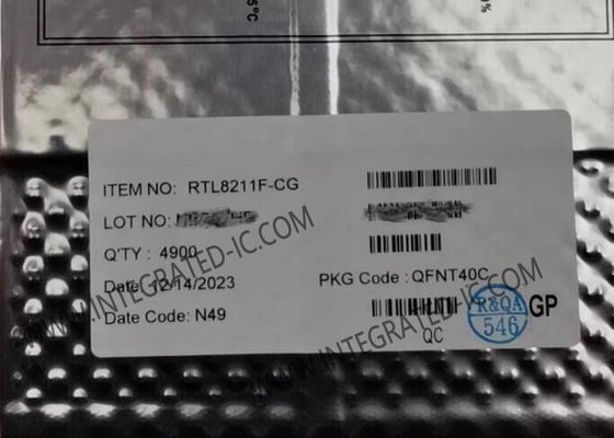 RTL8211F-CG Ethernet IC یکپارچه 10/100/1000M Ethernet Transceiver با بسته QFN40 و انطباق IEEE 802.3