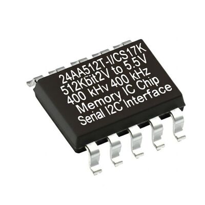 24AA512T-I/CS17K 512Kbit 1.7V تا 5.5V 400 kHz حافظه IC Chip EEPROM سریال با رابط I2C