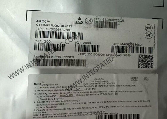 CY8C4247LQQ-BL483T میکروکنترلر 48 مگاهرتزی PSoC 4 با 128 کیلوبایت فلش و 36 پین ورودی/خروجی AIROC BLE