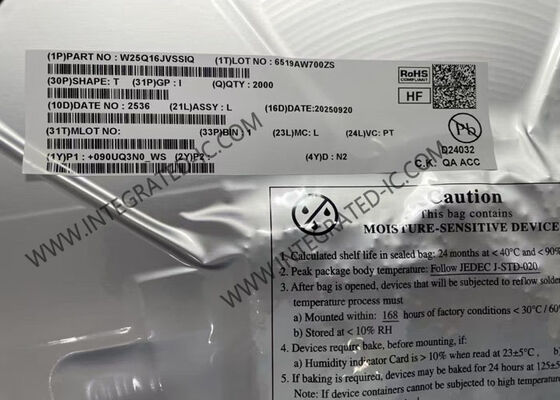 W25Q16JVSSIQ حافظه IC تراشه 3V 16Mbit سریال فلش حافظه با دو / چهار SPI