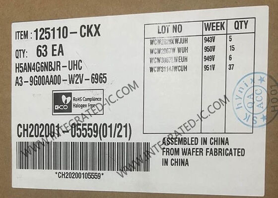 H5AN4G6NBJR-UHC حافظه IC تراشه 4Gb CMOS DDR4 SDRAM ETT حافظه در بسته FBGA-96