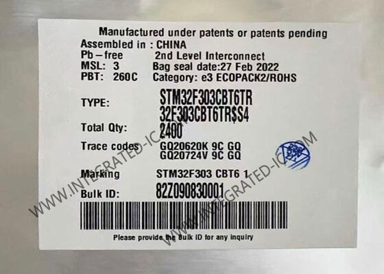 ریزکنترل‌گر 32 بیتی STM32F303CBT6TR با هسته 72 مگاهرتزی ARM Cortex-M4 و حافظه فلش 128 کیلوبایتی