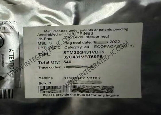 میکروکنترلر STM32G431VBT6 با کارایی بالا MCU 100LQFP تک هسته ای 32 بیتی