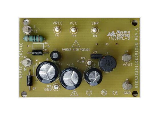 RTKA223011DE0010BU راه‌حل‌های تعبیه‌شده RAA223011 برد ارزیابی مبدل کاهنده ولتاژ بالا