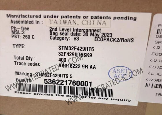 تراشه مدار مجتمع STM32F429IIT6 میکروکنترلر آی سی 180 مگاهرتز تک هسته ای LQFP176