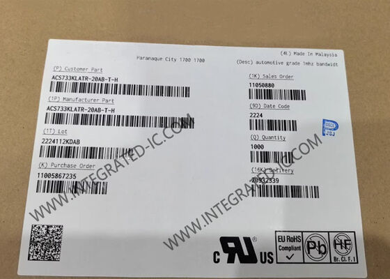 سنسور IC ACS733KLATR-20AB-T-H سنسور جریان ایزوله گالوانیکی با پهنای باند 1 مگاهرتز و حسگر ±20A