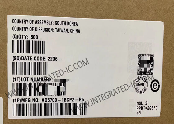 تراشه مدار مجتمع AD5700-1BCPZ با توان مصرفی 464uA، مودم تک تراشه HART با توان کم، منطبق با لایه فیزیکی HART و نصب سطحی