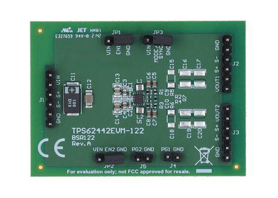TPS62442EVM-122 راه‌حل‌های تعبیه‌شده ماژول ارزیابی مبدل کاهنده دوگانه TPS6244x-Q1