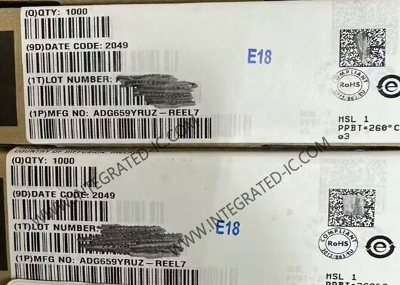 تراشه آی‌سی مالتی‌پلکسر آنالوگ CMOS کم ولتاژ 4 کاناله ADG659YRUZ با مقاومت روشن 75 اهم