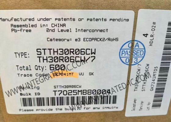 STTH30R06CW 600V 30A دیود یکسو کننده ولتاژ بالا با سوئیچینگ فوق سریع، تراشه مدار مجتمع