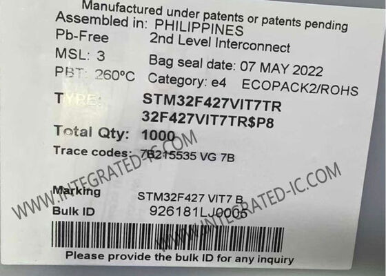 STM32F427VIT7TR میکروکنترلر MCU 32 بیتی 180MHz ARM Cortex-M4 با حافظه فلش 2MB