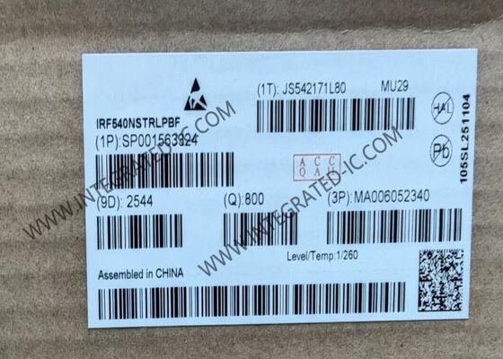 ماسفت قدرت IRF540NSTRLPBF 100 ولت ترانزیستور تک کاناله N با جریان تخلیه پیوسته 33 آمپر و مقاومت 44 میلی اهم