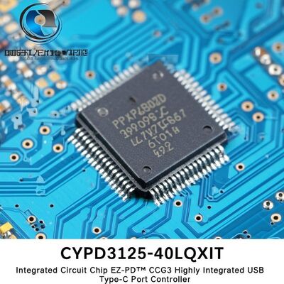 تراشه مدار مجتمع CYPD3125-40LQXIT کنترل‌کننده USB Type-C EZ-PD CCG3 با تحویل توان USB 3.0 پردازنده ARM Cortex-M0 و حافظه فلش 128 کیلوبایتی