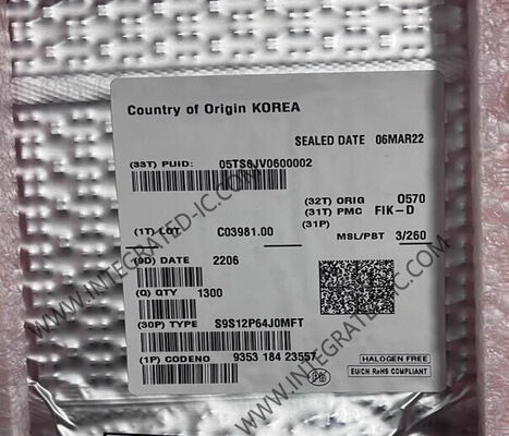 S9S12P64J0MFT 32MHz 16-Bit HCS12 Microcontroller MCU با حافظه فلش 64 کیلو بایت برای کاربردهای خودرو