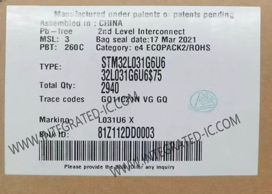 STM32L031G6U6 Ultra-Low-Power 32-bit ARM Cortex-M0+ میکروکنترلر MCU