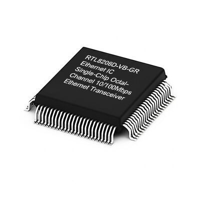 آی‌سی اترنت RTL8208D-VB-GR، ترانسیور اترنت هشت کاناله 8 پورت 10/100 مگابیت بر ثانیه با رابط RS8MII