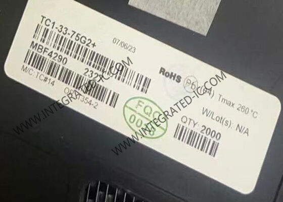 TC1-33-75G2 چیپ مدار یکپارچه ترانسفورماتور RF 5MHz تا 3GHz 75 Ohms سطح نصب SMD-6