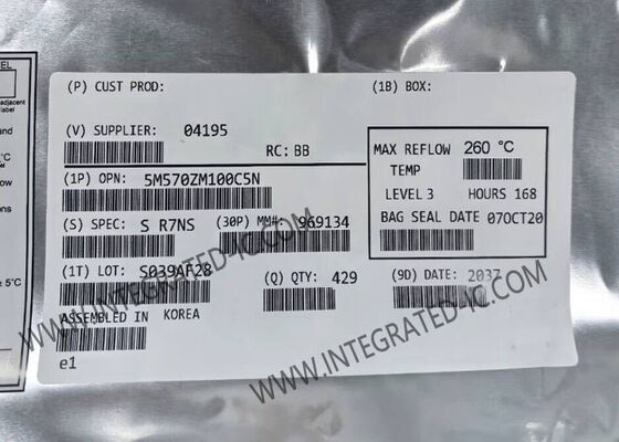 5M570ZM100C5N آرایه دروازه ای برنامه پذیر میدانی با عملکرد MAX V با 9 نانوثانیه، 570 عنصر منطقی در بسته TFBGA100