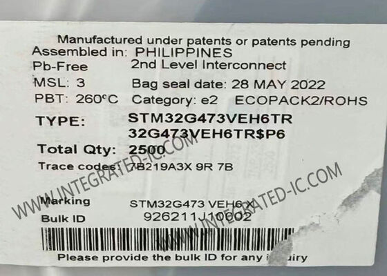 ریزکنترل‌گر STM32G473VEH6TR، MCU 32 بیتی ARM Cortex-M4 با سرعت 170 مگاهرتز و حافظه فلش 512 کیلوبایتی