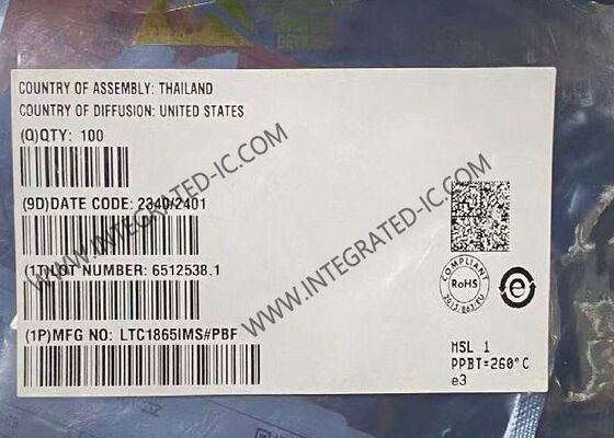 LTC1865IMS 16-Bit 250Ksps 2-Channel ADC Integrated Circuit Chip در بسته MSOP-10