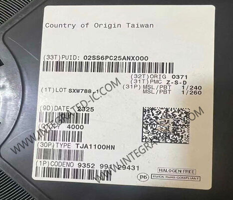 TJA1100HN اتو متریال اترنت IC 100BASE-T1 مطابق با AEC-Q100 درجه 1 فرستنده PHY واجد شرایط با ولتاژ 3.1V ~ 3.5V