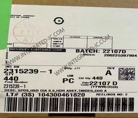 2315239-1 6 موقعیت محافظ خودرو HSD اتصال داده 100V سیم به صفحه نصب عمودی