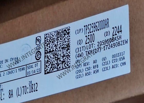 تراشه مدار یکپارچه TPS259620DDAR eFuse IC با محدوده 2A محدوده ولتاژ ورودی گسترده 2.7V تا 19V و محافظت از ولتاژ بالا