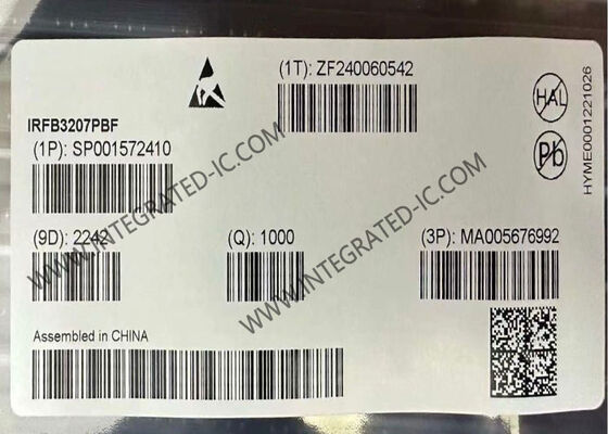 IRFB3207PBF ترانزیستور MOSFET N-Channel Power با ولتاژ منبع تخلیه 75V و جریان تخلیه مداوم 180A در بسته TO-220-3