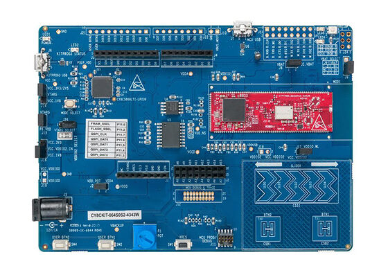 برد ارزیابی فرستنده-گیرنده RF بلوتوث 5.0 و PSOC™ 6 با فرکانس 2.4 گیگاهرتز برای راهکارهای تعبیه شده CY8CKIT-064S0S2-4343W