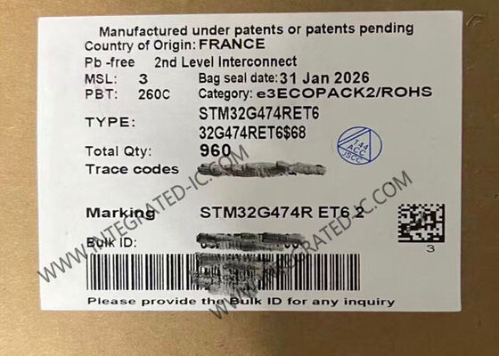 STM32G474RET6 میکروکنترلر MCU 32 بیتی 170MHz ARM Cortex-M4F میکروکنترلر