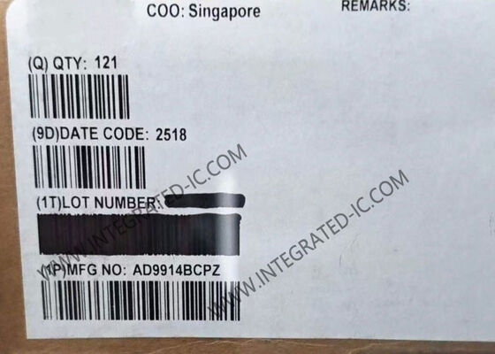 AD9914BCPZ چیپ مدار یکپارچه 3.5GSPS سنتزایزر دیجیتال مستقیم با DAC 12 بیتی و رزولوشن تنظیم فرکانس 190 پی اچ اس