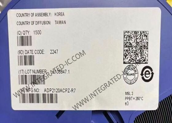 ADP2120ACPZ چیپ مدار یکپارچه 1.25A 1.2MHz تنظیم کننده همزمان DC-to-DC با جریان آرام کم