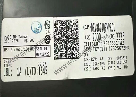 DRV8824QPWPRQ1 تراشه مدار مجتمع درایور موتور پله ای دو قطبی خودرو 47 ولت 1.6 آمپر