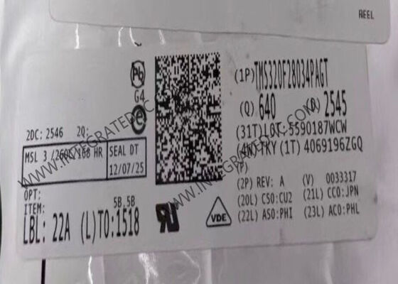 میکروکنترلر بلادرنگ C2000 TMS320F28034PAGT با پردازنده 32 بیتی، سرعت 60 مگاهرتز و حافظه فلش 128 کیلوبایتی