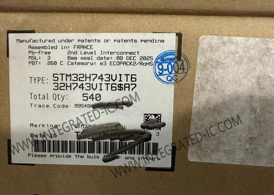 میکروکنترلر STM32H743VIT6 MCU با ARM Cortex M7 فرکانس 480 مگاهرتز، حافظه RAM 1M x 8 و 168 پورت ورودی/خروجی