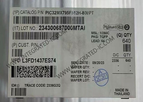 PIC32MX795F512H-80I/PT میکروکنترلر MCU 32 بیتی 80MHz