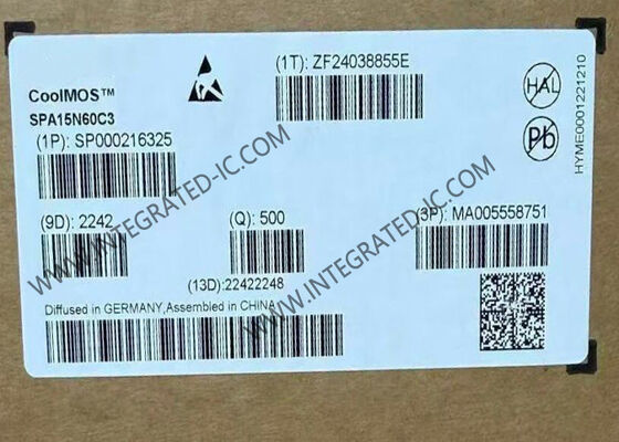 ترانزیستور قدرت SPA15N60C3 CoolMOS™ با ولتاژ منبع تخلیه 650 ولت، جریان تخلیه مداوم 15 آمپر و مقاومت روشن 280 میلی اهم در بسته TO-220FP-3