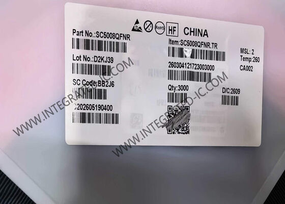 تراشه مدار یکپارچه SC5008QFNR 15W Power Stage IC با دمودولاسیون ولتاژ / جریان برای فرستنده های برق بی سیم سازگار با WPC QI 1.3 و 2.0