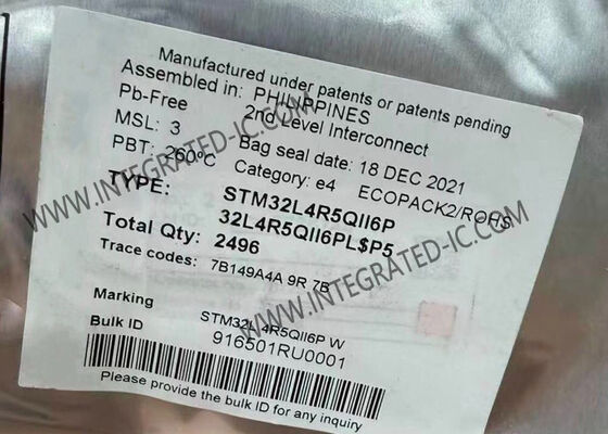 میکروکنترلر MCU STM32L4R5QII6P با سرعت 120 مگاهرتز، هسته 32 بیتی ARM Cortex-M4 و حافظه فلش 2 مگابایت