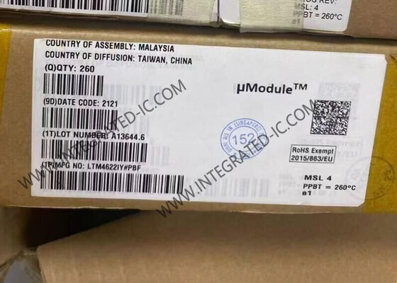 LTM4622IY تراشه مدار یکپارچه دوگانه 2.5A خروجی Ultrathinin 1.82mm بسته DC / DC μModule تنظیم کننده با طیف گسترده ای از ورودی 3.6V تا 20V