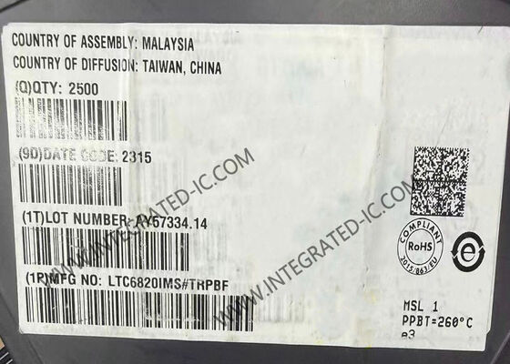 تراشه مدار یکپارچه LTC6820IMS با نرخ داده 1Mbps برای ارتباطات دو طرفه SPI و انزوا گالوانیکی